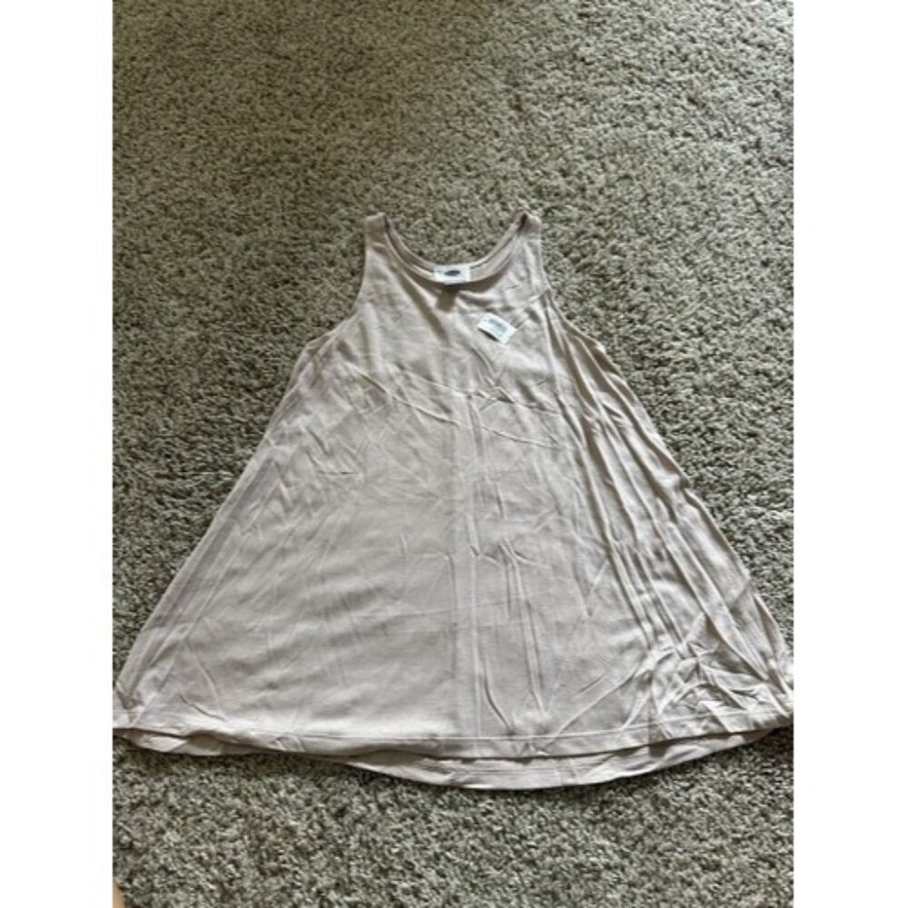Old Navy Pull Over Sleeveless Tank Beige Tan Light weight Size XS Casual
